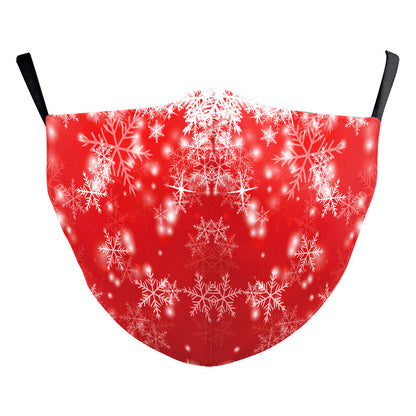 Christmas Single Corner Print Double Layer Dust Mask