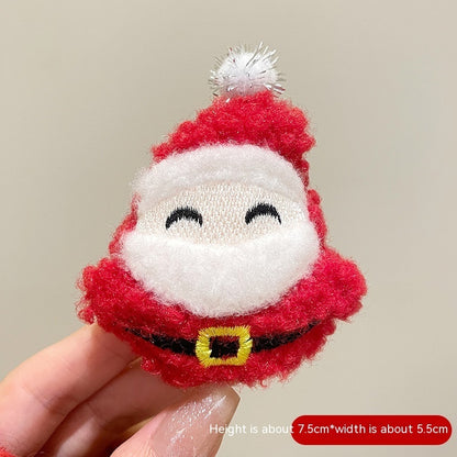 Cartoon Cute Santa Claus Brooch Christmas Festival Accessories