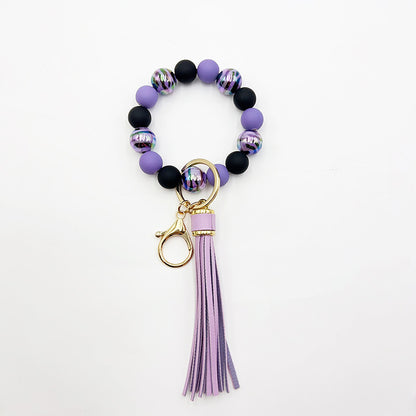 Handmade Beaded Bracelet Tassel Key Chain