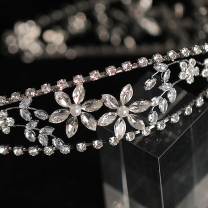 Bridal Crown Headdress Rhinestone Zircon Headband Light Luxury Wedding Wedding Accessories