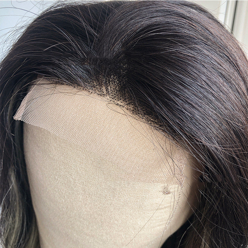 Peluca de realidad, tocado de encaje, pelucas de cabello humano liso y ondulado