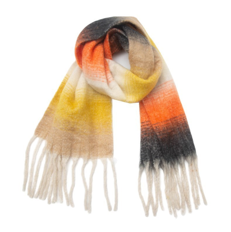 New Tassel Gradient Color Scarf Shawl