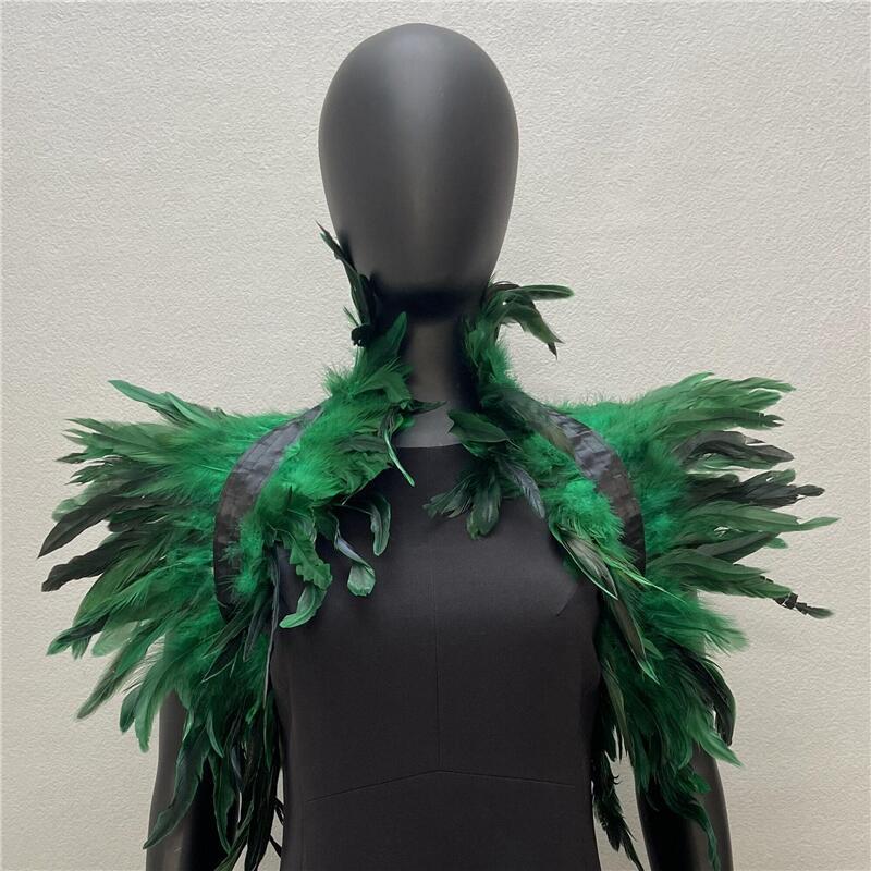 Feather Shawl Cape Performance Ball Feather Cloak