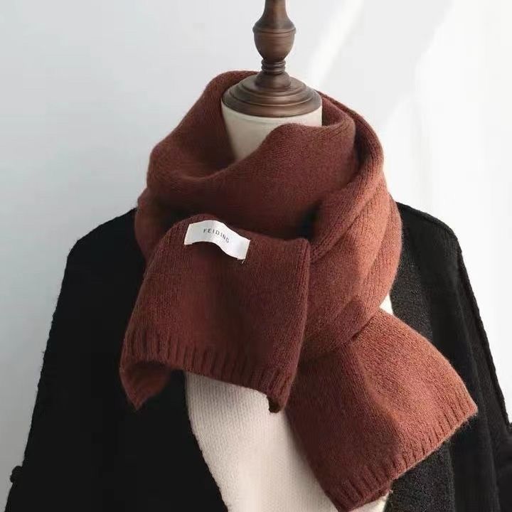 Solid Color Scarf Women's Autumn And Winter Warm