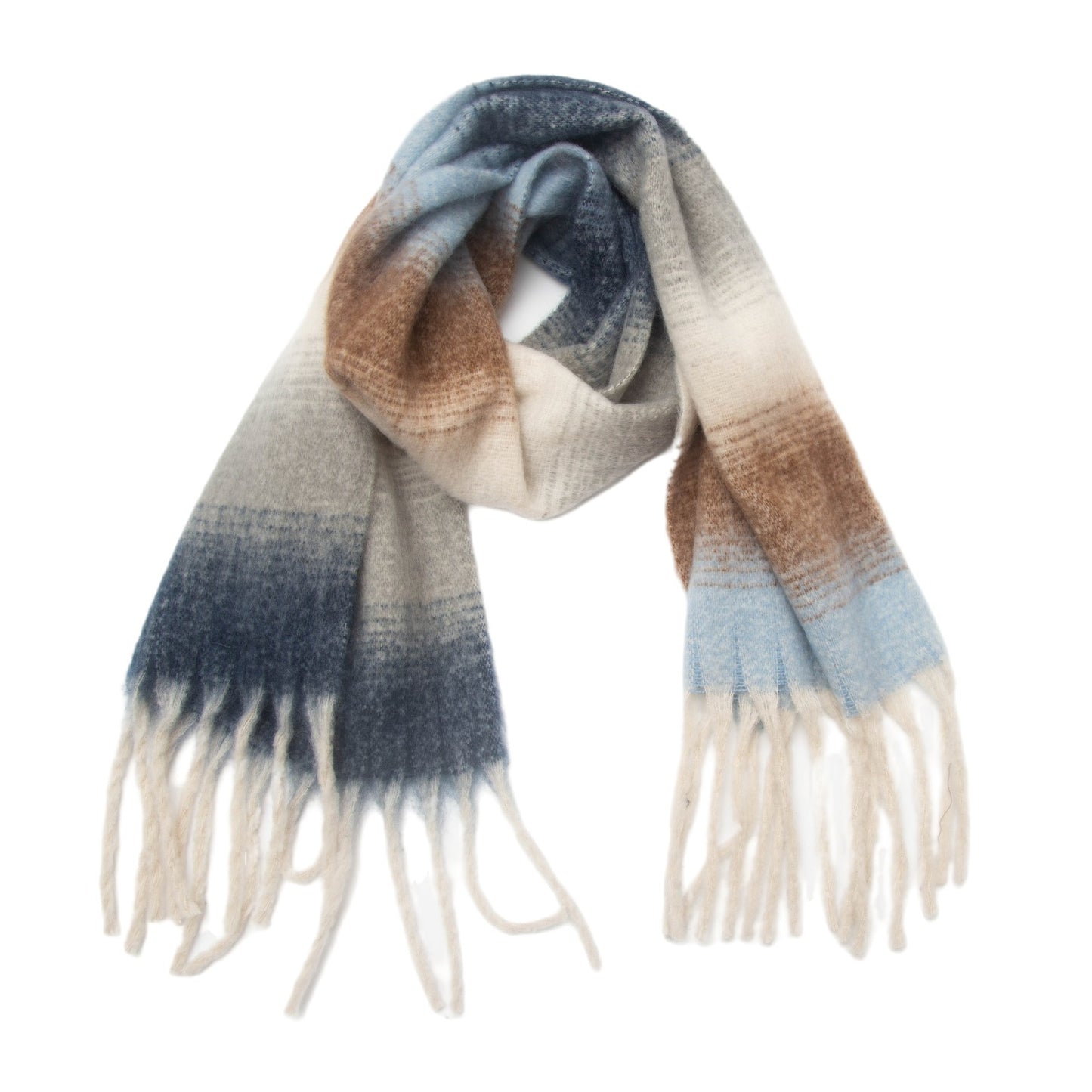 New Tassel Gradient Color Scarf Shawl