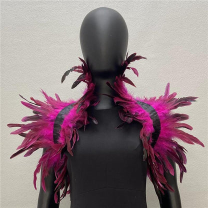 Feather Shawl Cape Performance Ball Feather Cloak