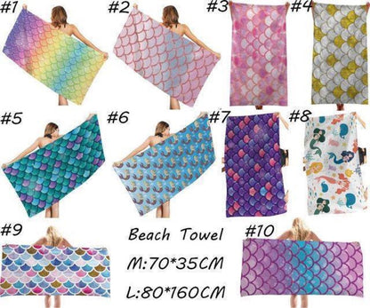 Microfiber Variety Bath Towel Towel Sea Stand Holiday Rectangular Sand Shawl 3D Printing