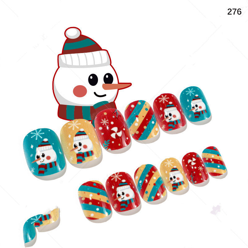 Christmas Cute Children Nails 24 Pieces Wearable