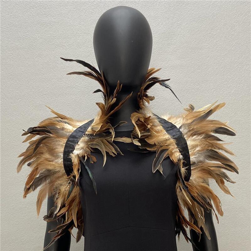 Feather Shawl Cape Performance Ball Feather Cloak