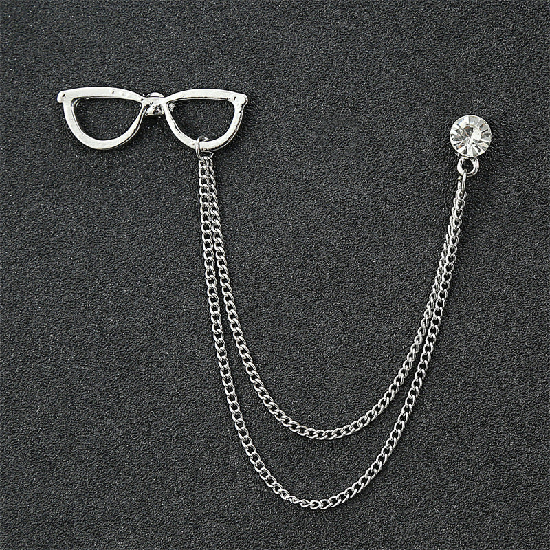 Fashion Simple Men's Chain Rudder Brooch