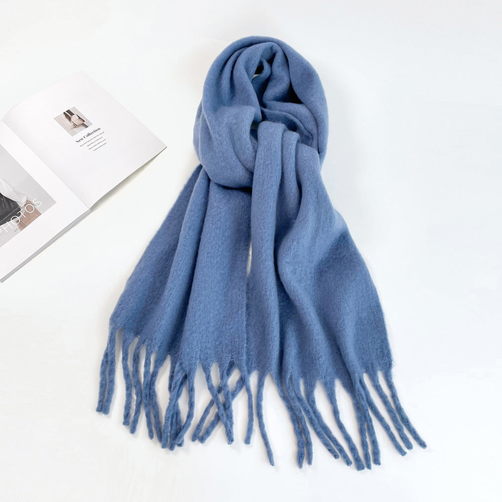 Fashion Solid Color Haima Hair Scarf For Women