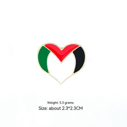 Broche de moda sencillo con la bandera de Palestina gratis