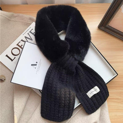 Velvet Scarf Women's Thick Warm Fur Collar Scarf