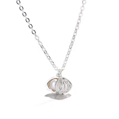 S925 Silver Sweet Pearl Shell Necklace