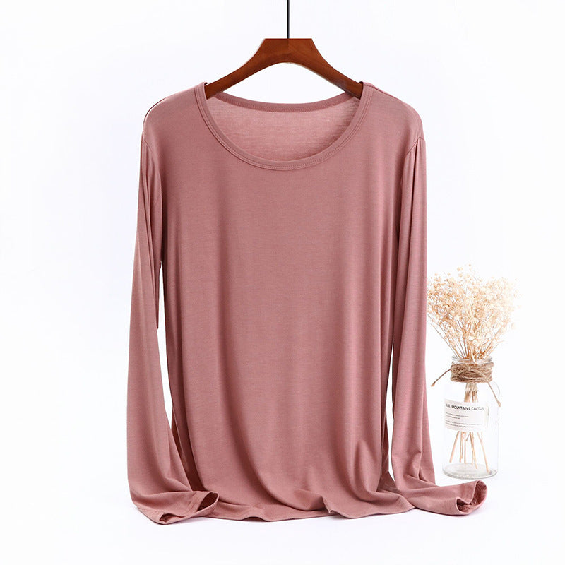 Women's Plus Size Modal Long-sleeved T-shirt