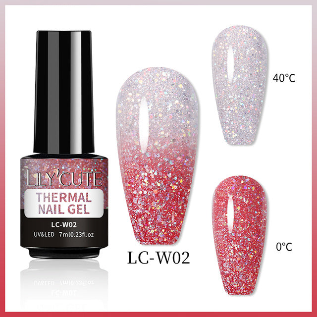 Esmalte de uñas que cambia de color con gel térmico