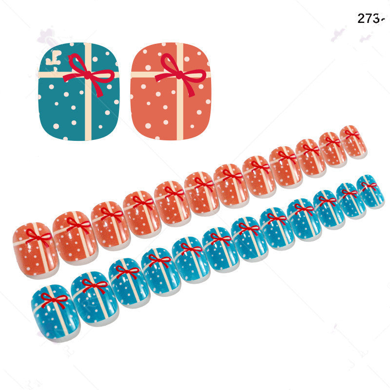 Christmas Cute Children Nails 24 Pieces Wearable