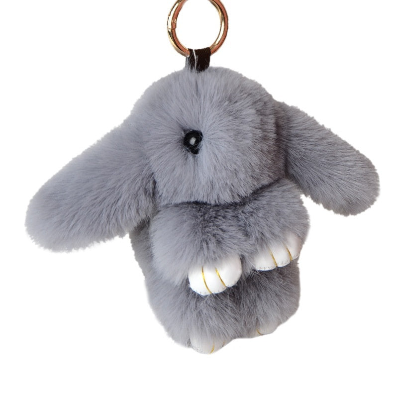 Rabbit Fur Pendant Car Key Ring Decoration