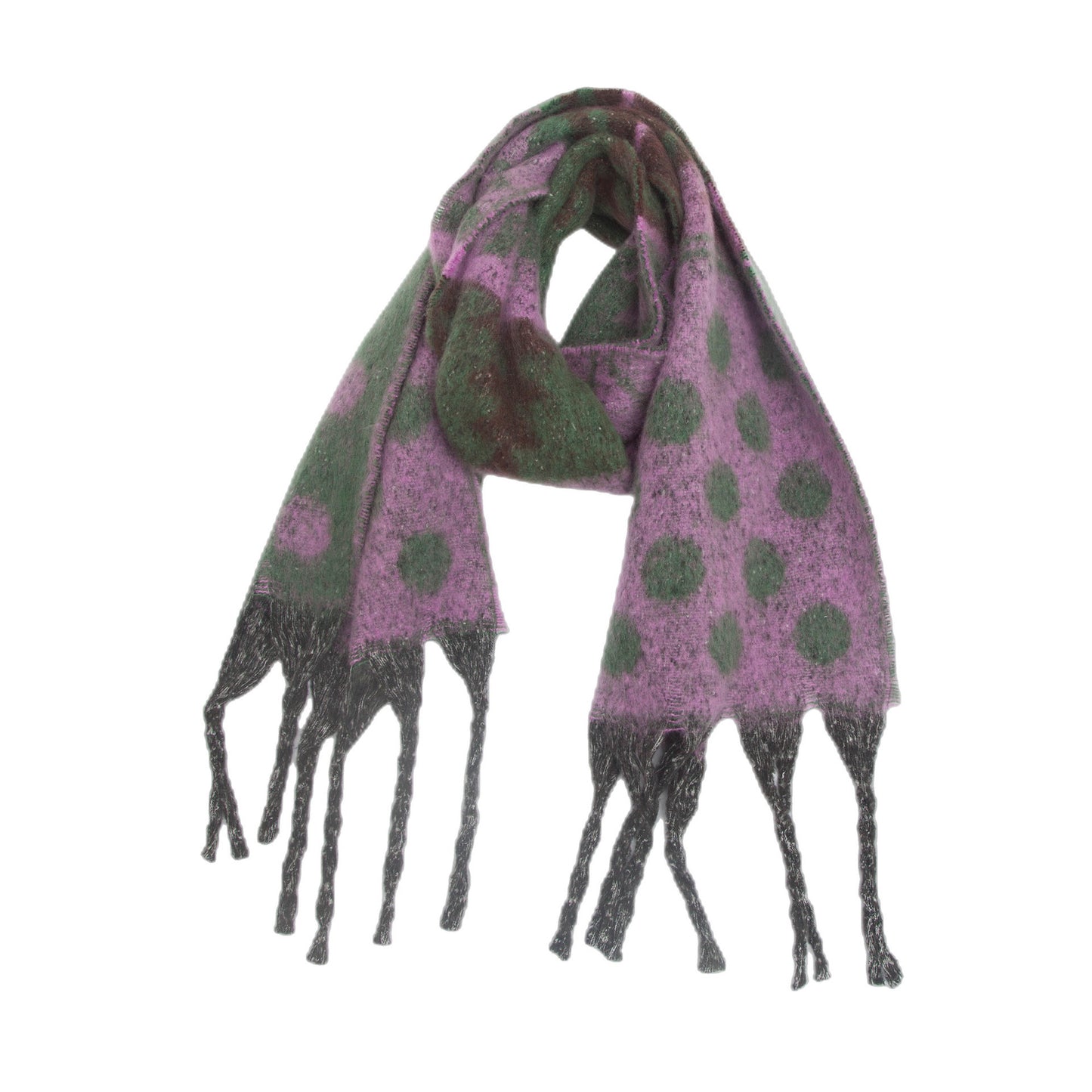 Shawl Thickened Scarf Tassel Jacquard Dot Scarf