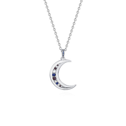 Collar de luna de plata esterlina 925 Yuanfan para mujer