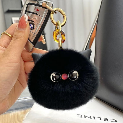 Artificial Mink Hair Mydriasis Kitty Car Key Ring