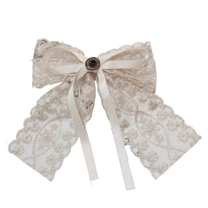 New Lace Bow Barrettes Women