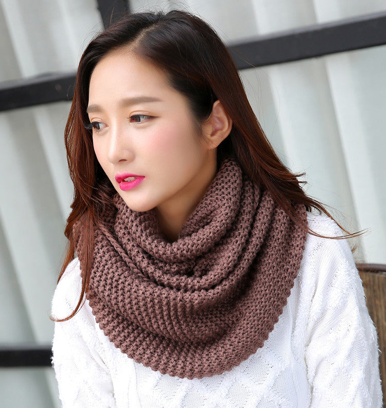 Autumn-Winter Warm And Thickening Solid Color Women's Scarf Winter