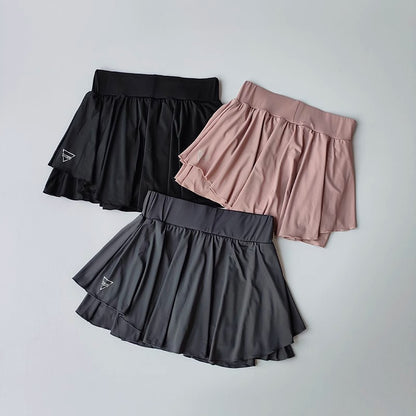 Sports Short Skirt Fake Two-piece Quick-drying Anti-exposure Tennis Yoga Culottes