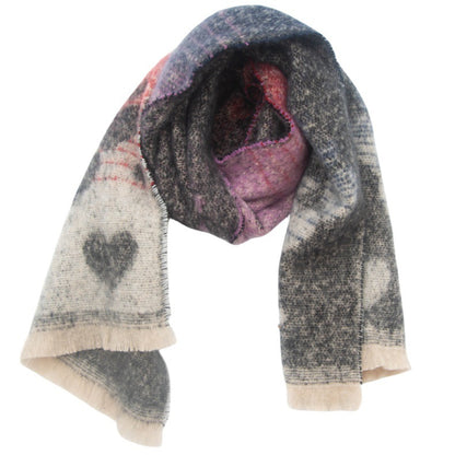 Women's Neck Warmer European And American Jacquard Love Scarf