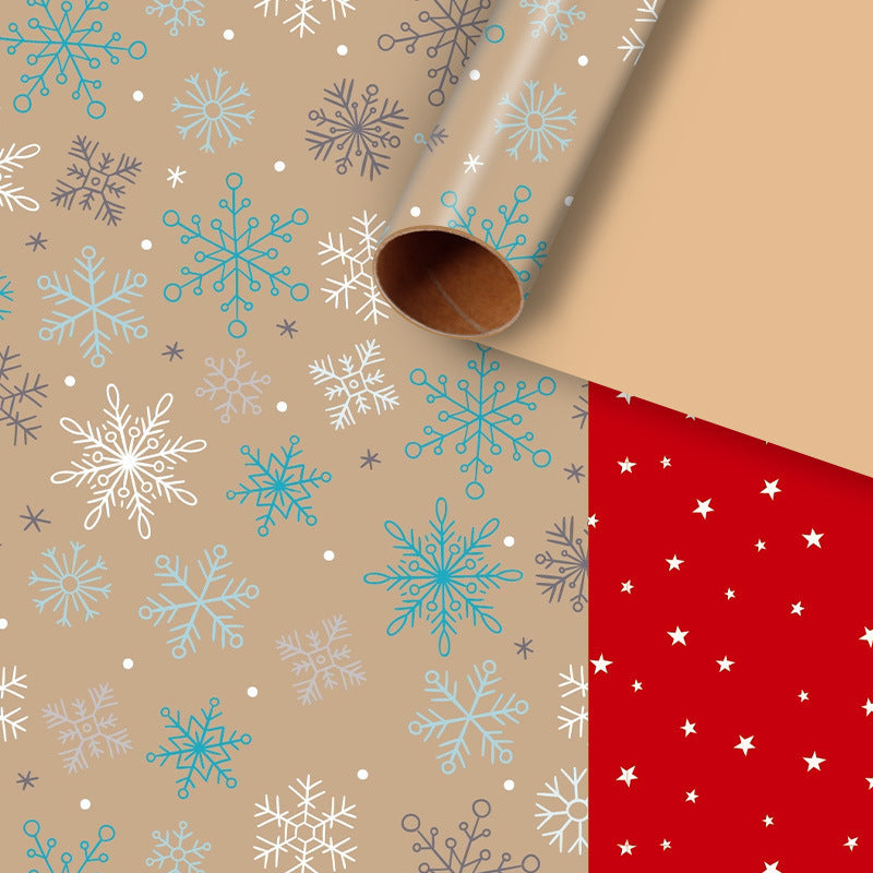 Kraft Paper Creative Gift Box Decorative Paper Santa Claus Snowman Snowflake Wrapping Paper