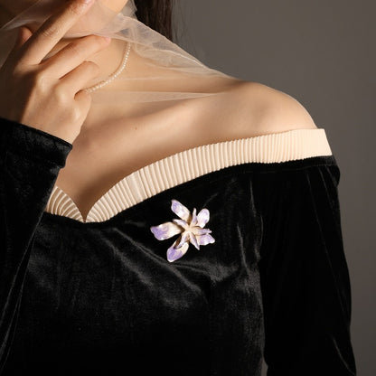 Broche Bauhinia francés súper hermoso para mujer