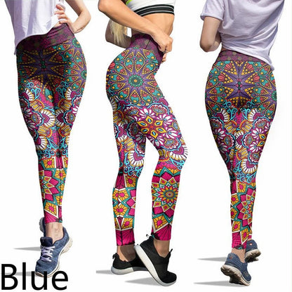 Pantalones de yoga ajustados y estampados