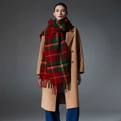 European And American Red And Green Plaids Scarf