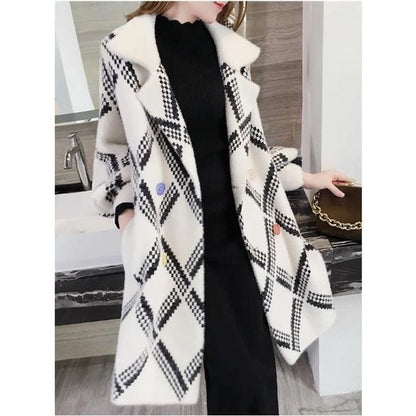 Mid-length Faux Mink Coat Women