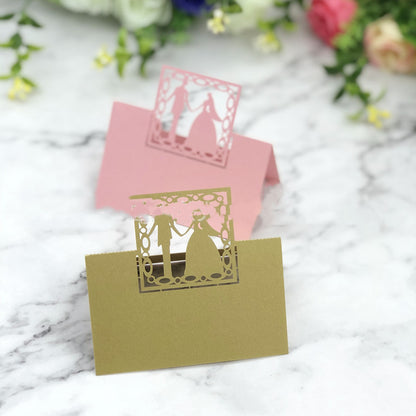 European-style Wedding Seat Holding Hands Small Table Card