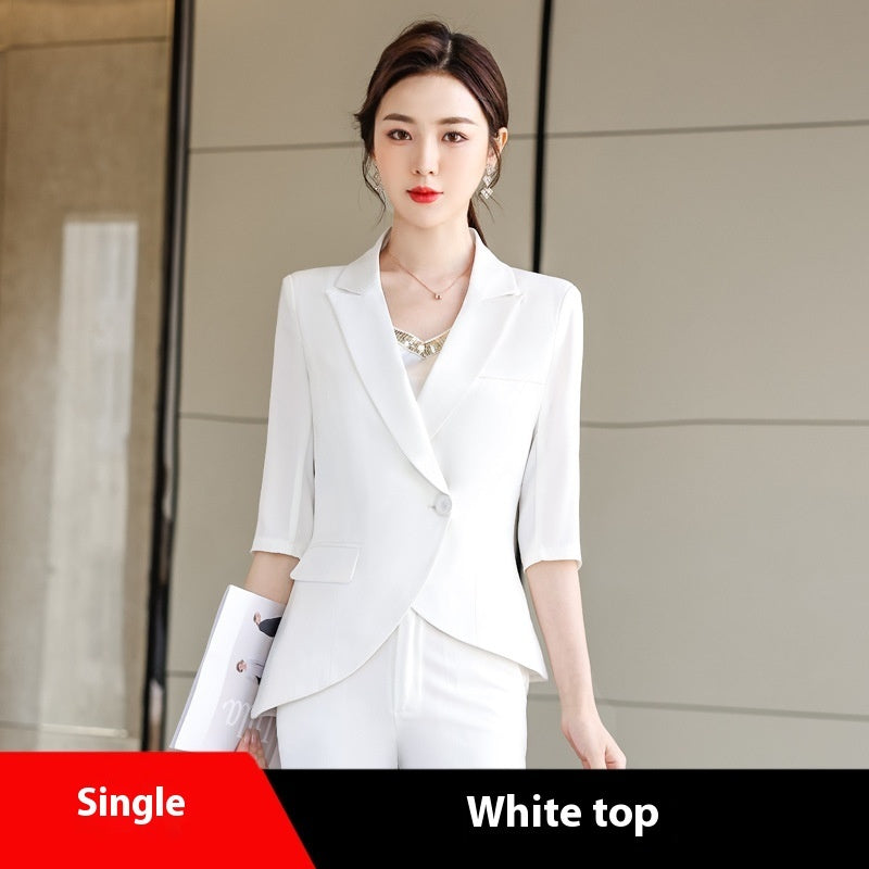 White Collar Fashion Small Suit Half Sleeve