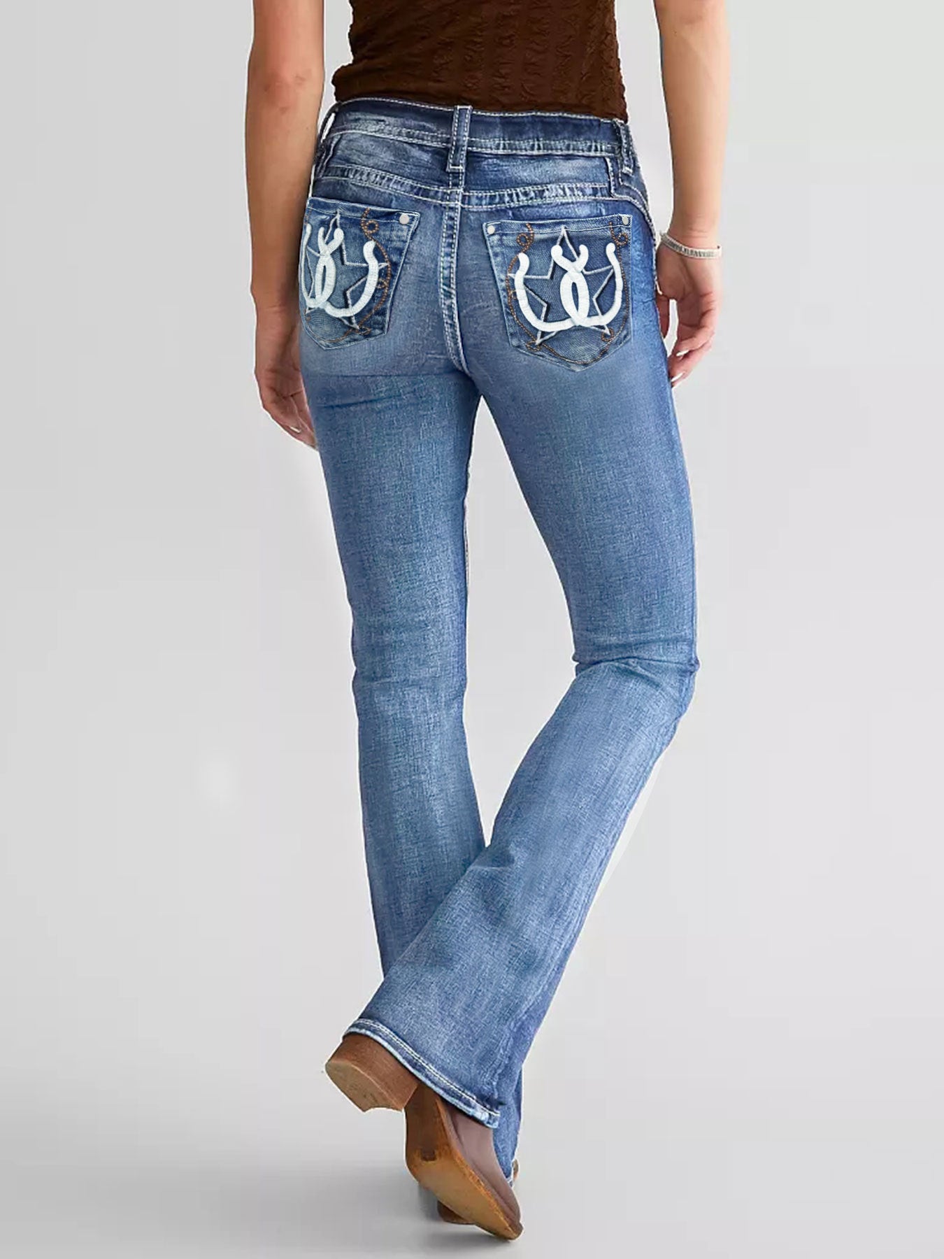 Women's Jeans Fashion Slim Embroidery