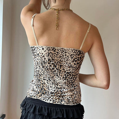 Bandolera básica con estampado de leopardo para chica sexy de estilo europeo y americano