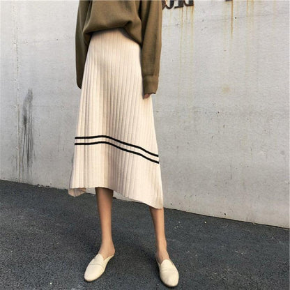 Wool Not Split Straight Knitted Dress