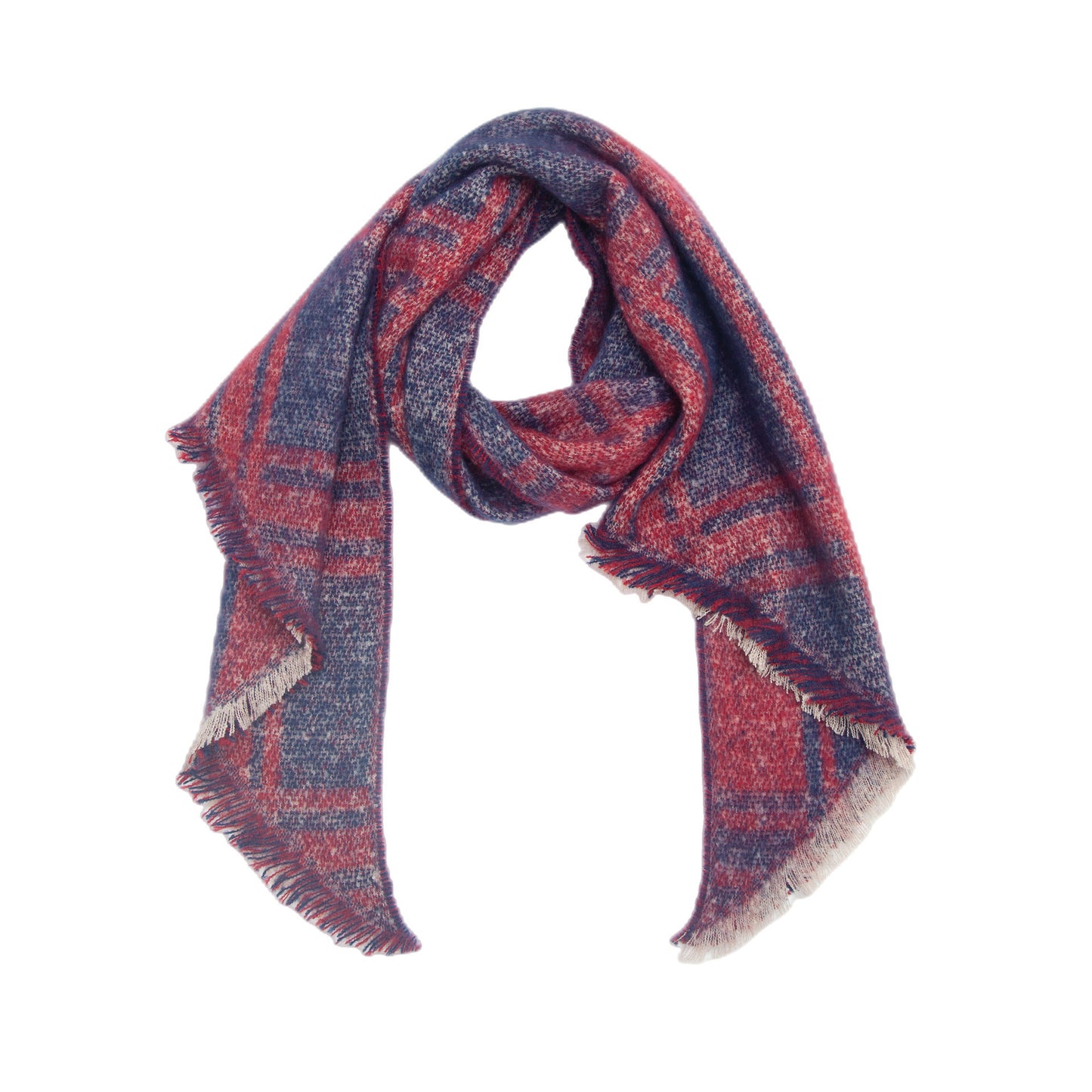 European And American Yarn Rhombus Twill Scarf