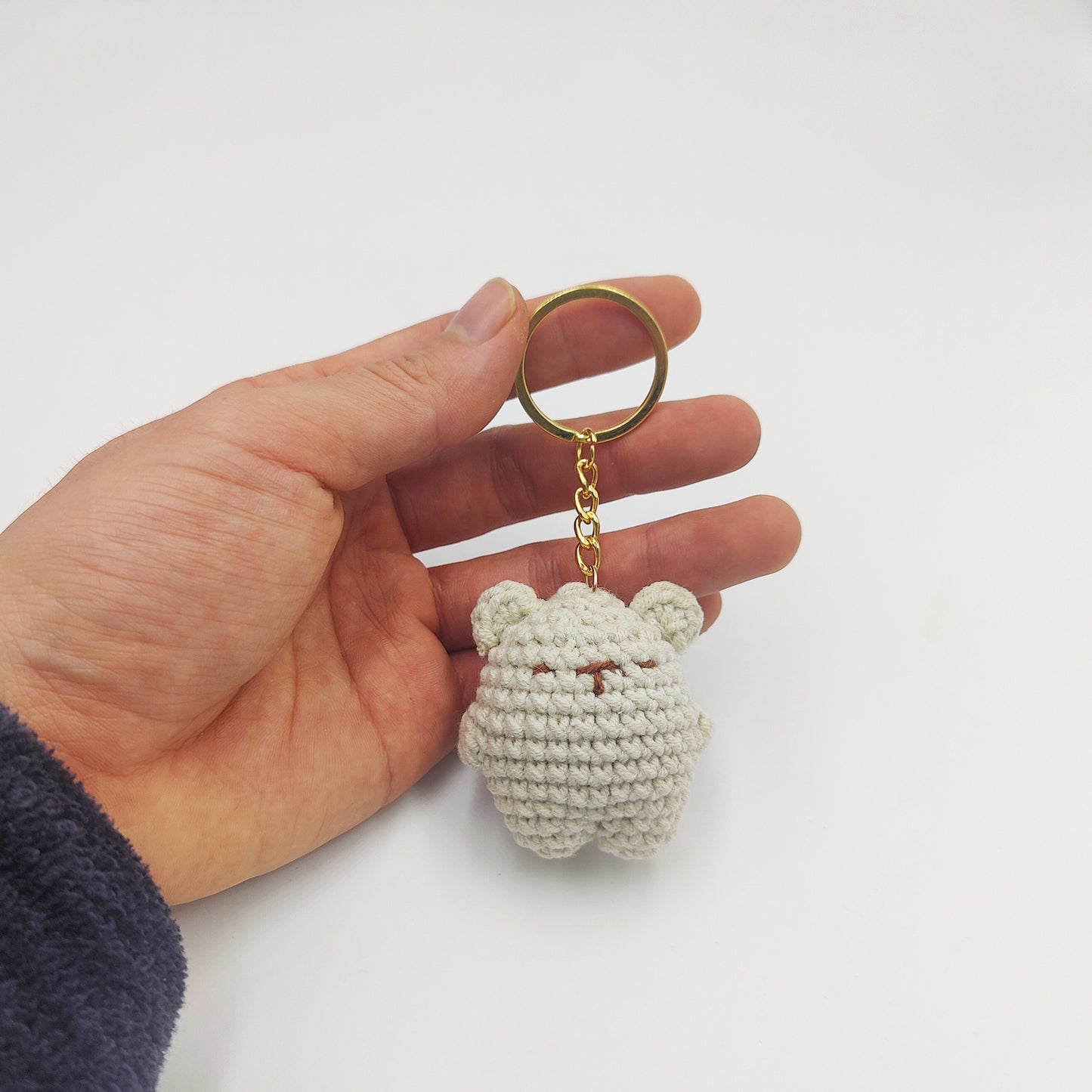 Cute Bear Pendant Handmade Woven Keychain