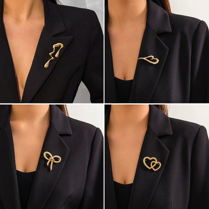 Liquid Lava Brooch Women's Coat Bow