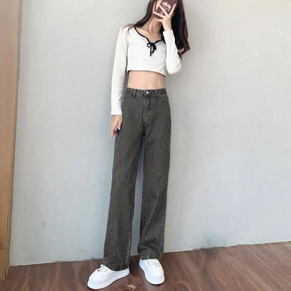 Versatile Korean Style Slimming And Straight Mop Pants