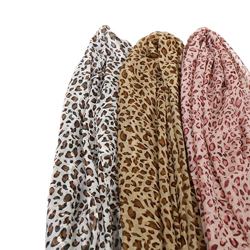 Women's Sun Protection Scarf Small Chiffon Spots