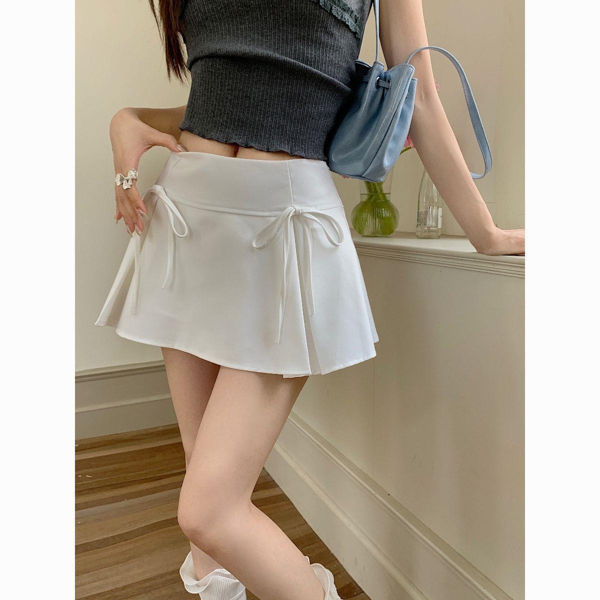 Hot Girl Design Bow Lace-up Skirt