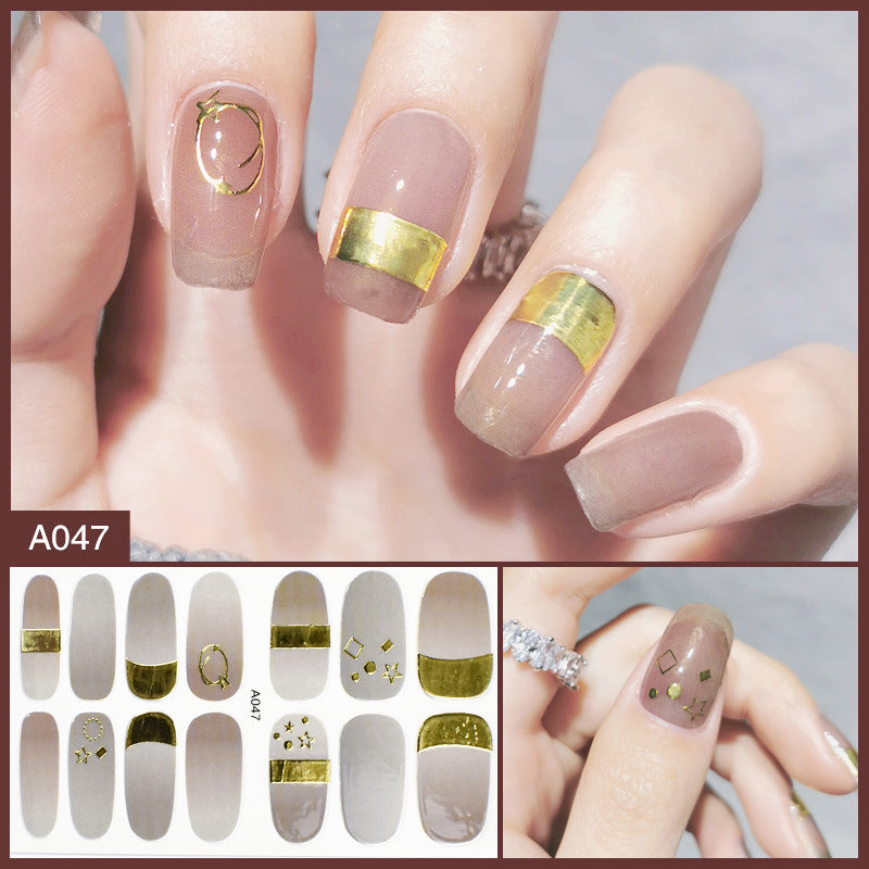 Nail Stickers Female Manicure Full Stickers Finished 3d Waterproof