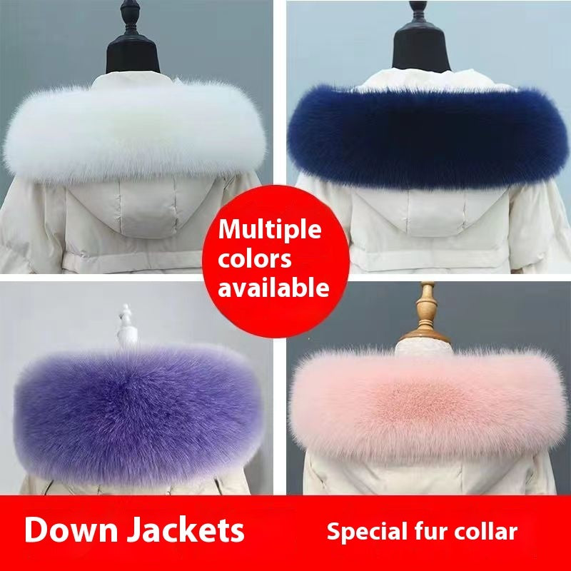 Oversized Fur Collar Down Parka Cotton-padded Jacket