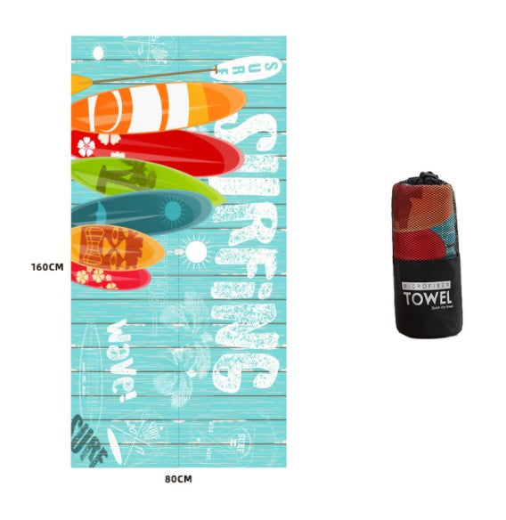 Printed Swim Microfiber Beach Towel