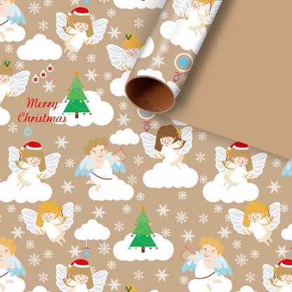 Kraft Paper Creative Gift Box Decorative Paper Santa Claus Snowman Snowflake Wrapping Paper