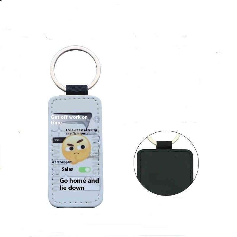 Photo Leather Keychain Customized Small Pendant